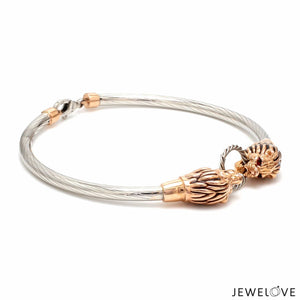 Jewelove™ Bangles & Bracelets Platinum & Rose Gold Jaguar Bracelet for Men JL PTB 1234