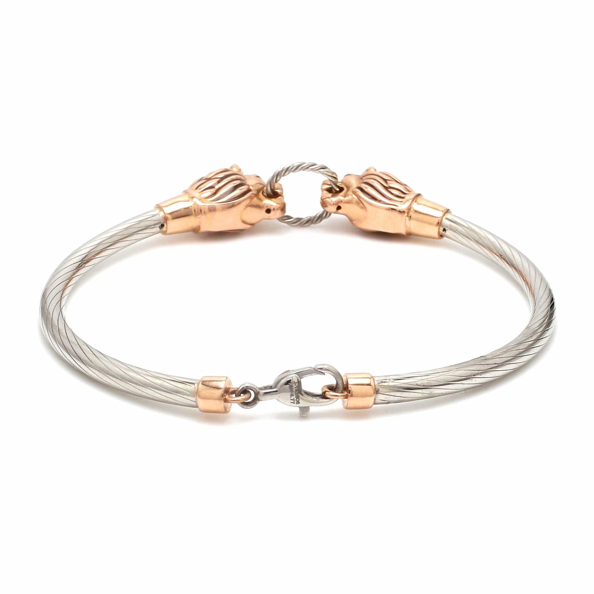 Jewelove™ Bangles & Bracelets Platinum & Rose Gold Jaguar Bracelet for Men JL PTB 1234