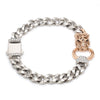 Jewelove™ Bangles & Bracelets Platinum Rose Gold Jaguar Diamond Bracelet for Men JL PTB 1233