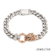 Jewelove™ Bangles & Bracelets Platinum Rose Gold Jaguar Diamond Bracelet for Men JL PTB 1233