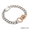 Jewelove™ Bangles & Bracelets Platinum Rose Gold Jaguar Diamond Bracelet for Men JL PTB 1233