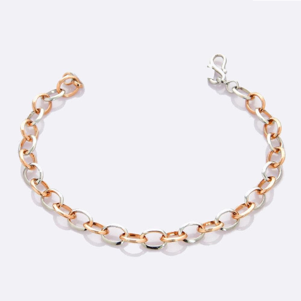 Jewelove™ Bangles & Bracelets Platinum & Rose Gold Links Bracelet JL PTB 696