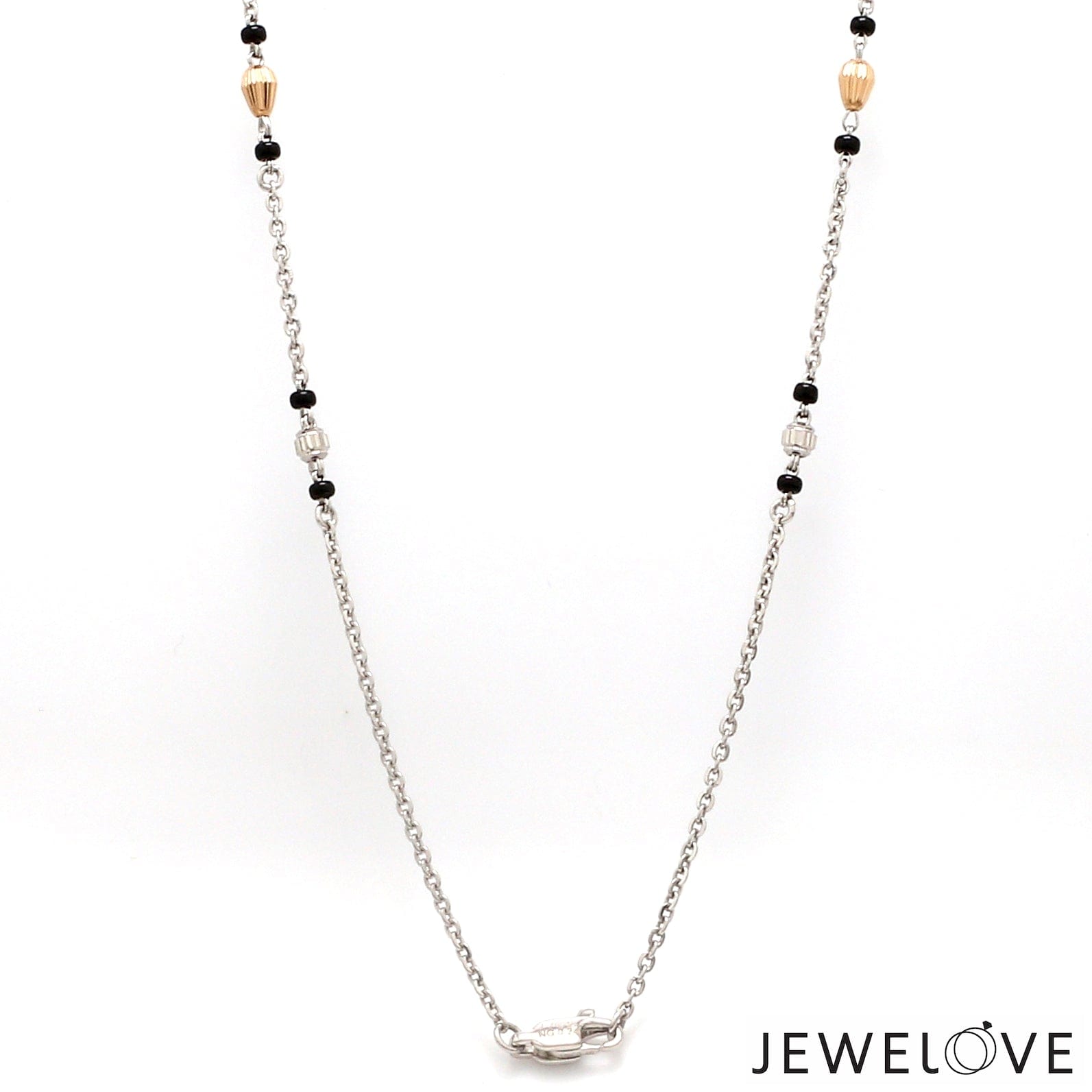 Jewelove™ Necklaces & Pendants Platinum Rose Gold Mangalsutra Pendant Cable Chain JL PT MS 112