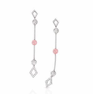 Jewelove™ Chains Earrings only Platinum & Rose Gold Necklace with Diamonds for Women JL PT N 181