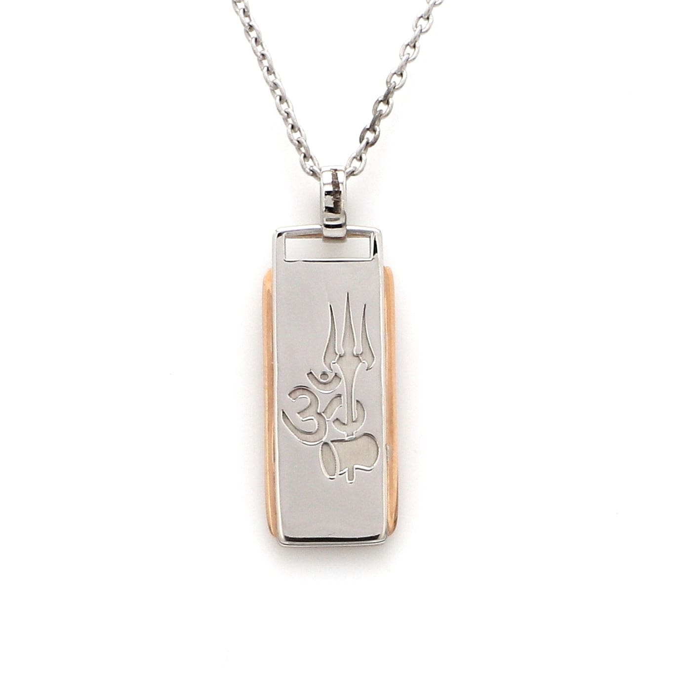 Jewelove™ Pendants Platinum + Rose Gold Om Pendant JL PT OM - 5