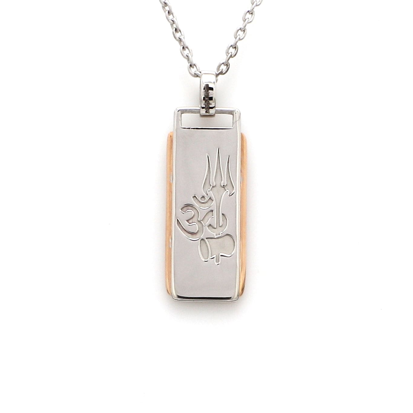 Jewelove™ Pendants Platinum + Rose Gold Om Pendant JL PT OM - 5