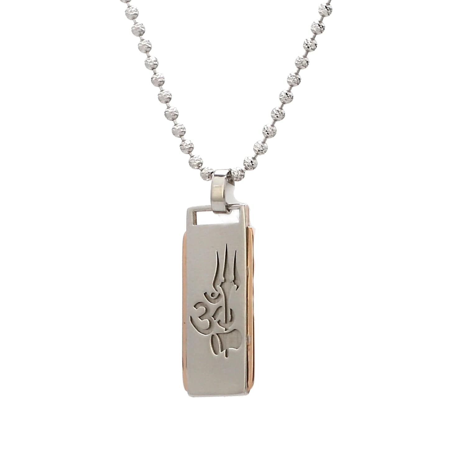 Jewelove™ Pendants Platinum + Rose Gold Om Pendant JL PT OM - 5