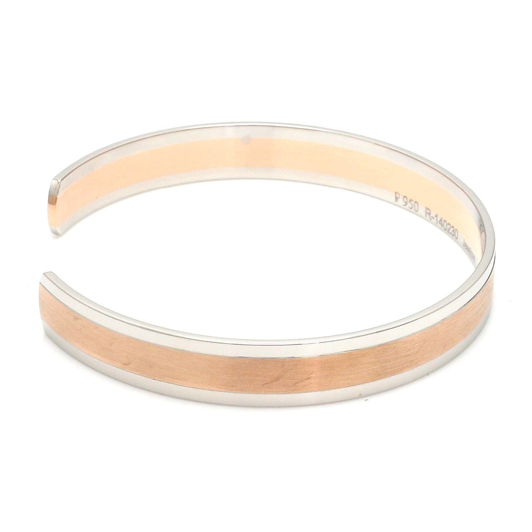 Jewelove™ Bangles & Bracelets Platinum & Rose Gold Open Kada for Men JL PTB 1218