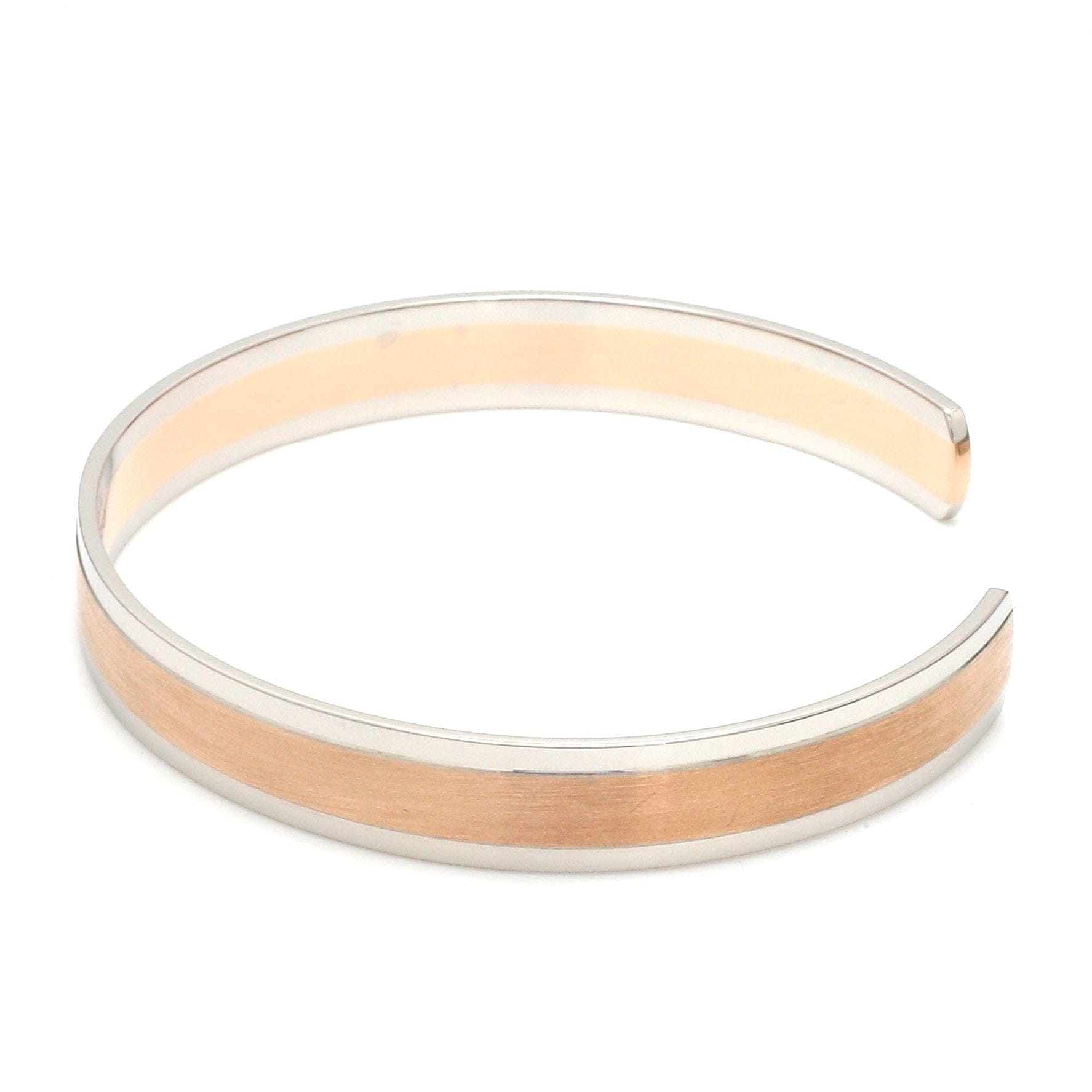 Jewelove™ Bangles & Bracelets Platinum & Rose Gold Open Kada for Men JL PTB 1218