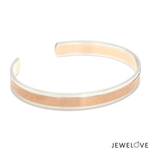 Jewelove™ Bangles & Bracelets Platinum & Rose Gold Open Kada for Men JL PTB 1218