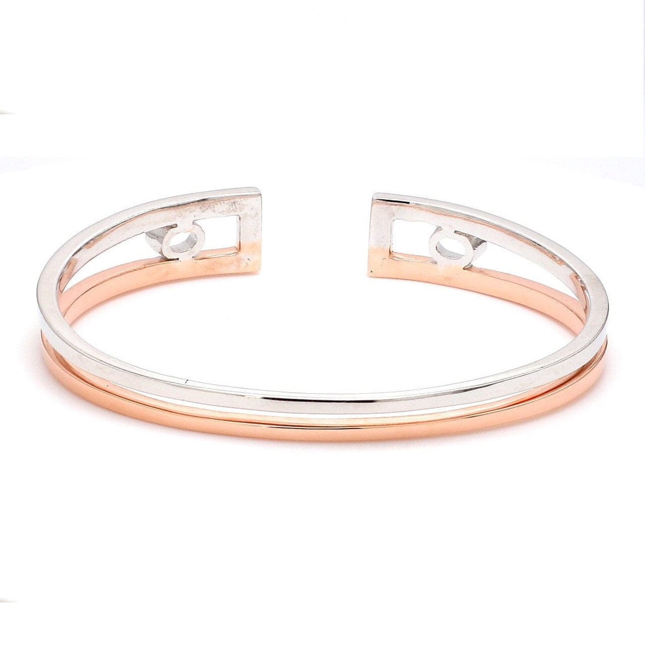 Jewelove™ Bangles & Bracelets Platinum & Rose Gold Open Kada for Men JL PTB 625-Rose