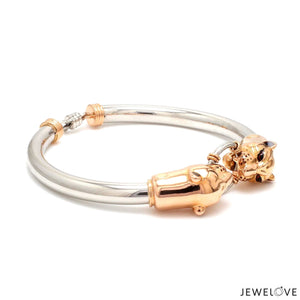 Jewelove™ Bangles & Bracelets Platinum & Rose Gold Panther Bracelet for Men JL PTB 1184