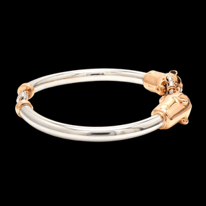 Jewelove™ Bangles & Bracelets Platinum & Rose Gold Panther Bracelet for Men JL PTB 1184