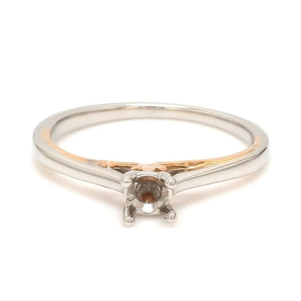 Jewelove™ Rings Women's Band only Platinum Rose Gold Solitaire Mounting JL PT 1151-M