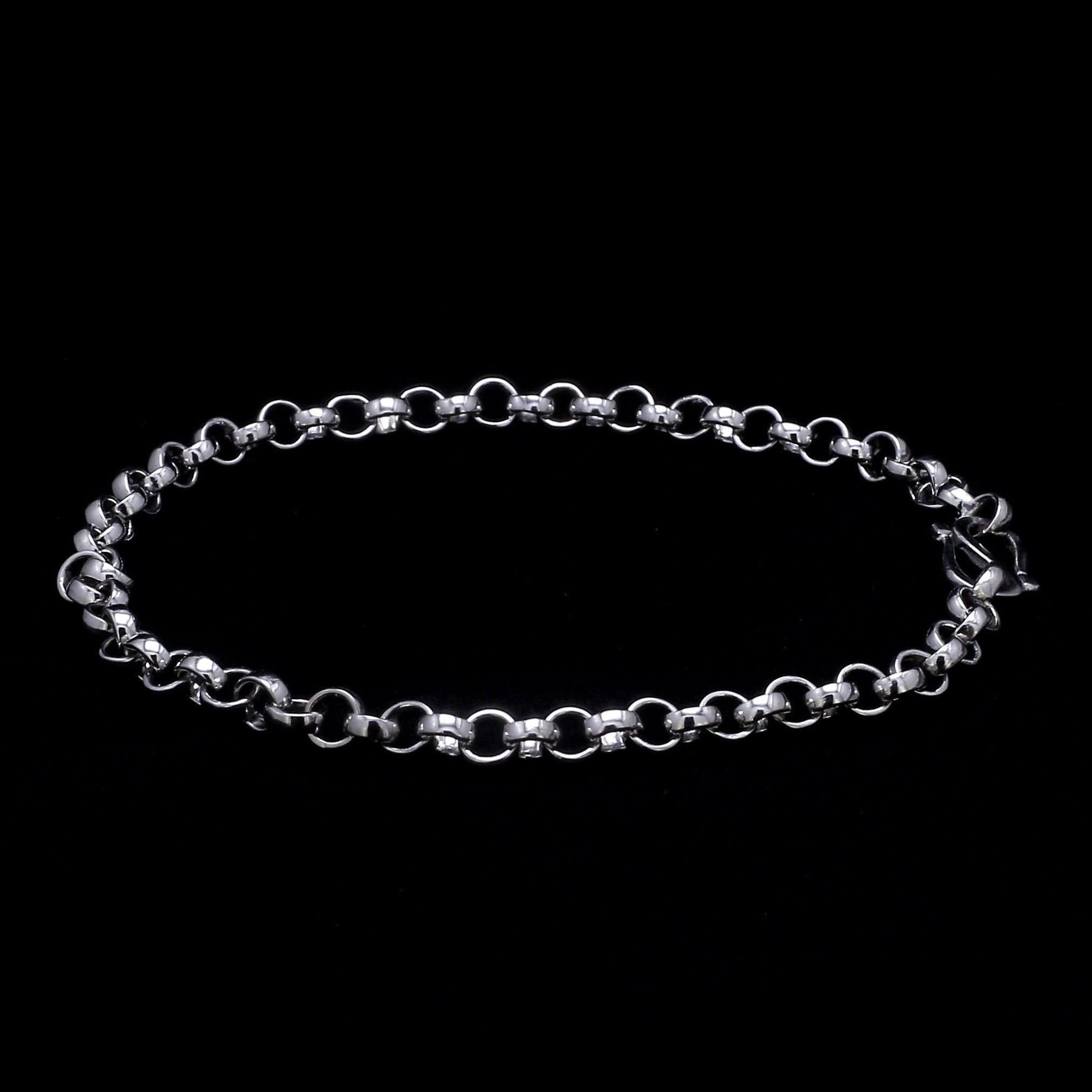 Jewelove™ Bangles & Bracelets Platinum Round Links Bracelet for Men JL PTB 873