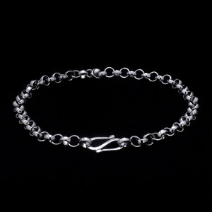 Jewelove™ Bangles & Bracelets Platinum Round Links Bracelet for Men JL PTB 873