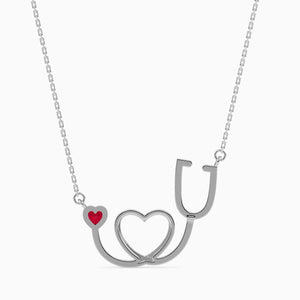 Jewelove™ Pendants Platinum Ruby Heart Pendant for Women JL PT P 18044