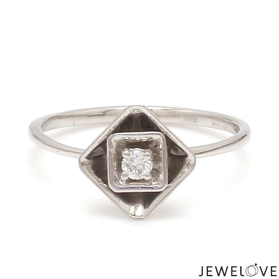 Jewelove™ Rings Platinum Single Diamond Ring for Women JL PT 1358