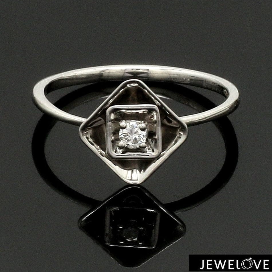 Jewelove™ Rings Platinum Single Diamond Ring for Women JL PT 1358