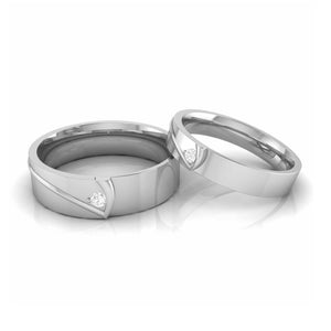 Jewelove™ Rings Both / SI IJ Platinum Single Diamond Unisex Ring JL PT CB 55