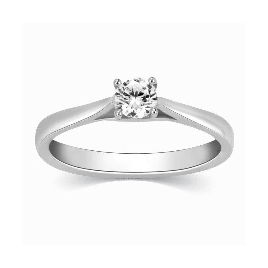 Jewelove™ Rings SI IJ / Women's Band Only Platinum Solitaire Cathedral Mounting for Women JL PT 330-M