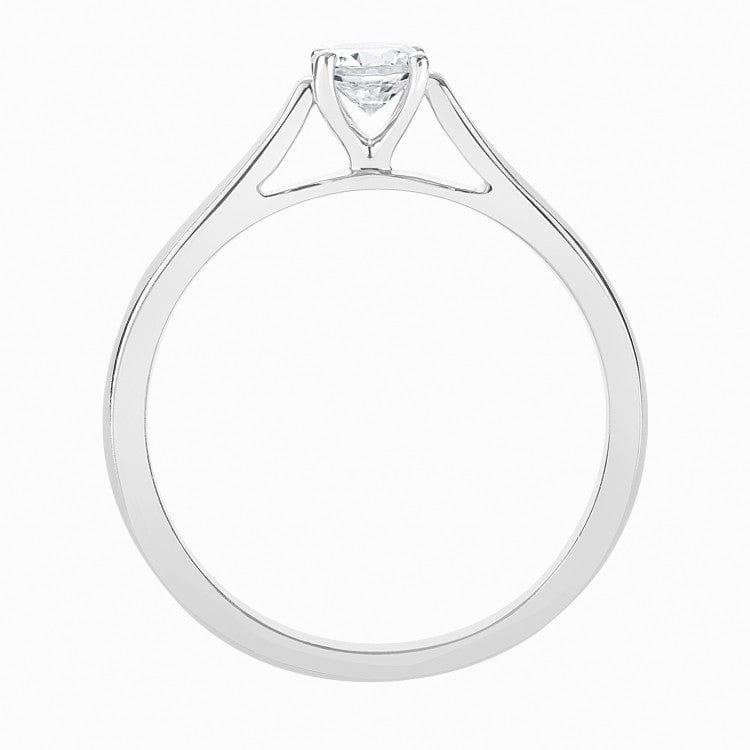 Jewelove™ Rings SI IJ / Women's Band Only Platinum Solitaire Cathedral Mounting for Women JL PT 330-M