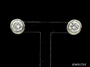 Jewelove™ Earrings VS J Platinum Solitaire Earrings JL PT E SE RD 100