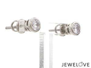 Jewelove™ Earrings VS J Platinum Solitaire Earrings JL PT E SE RD 100