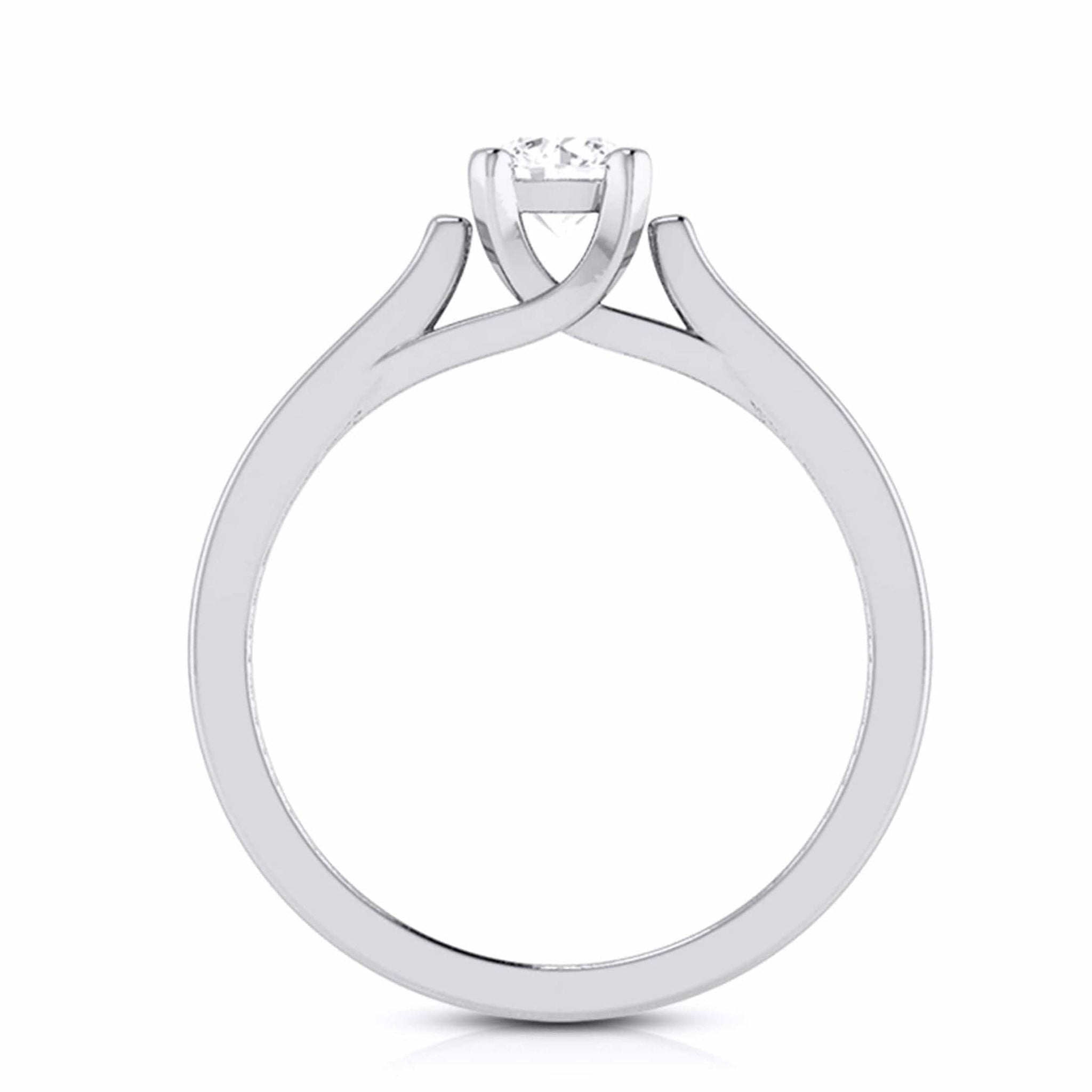 Jewelove™ Rings Platinum Solitaire Engagement Cathedral Ring JL PT G-123