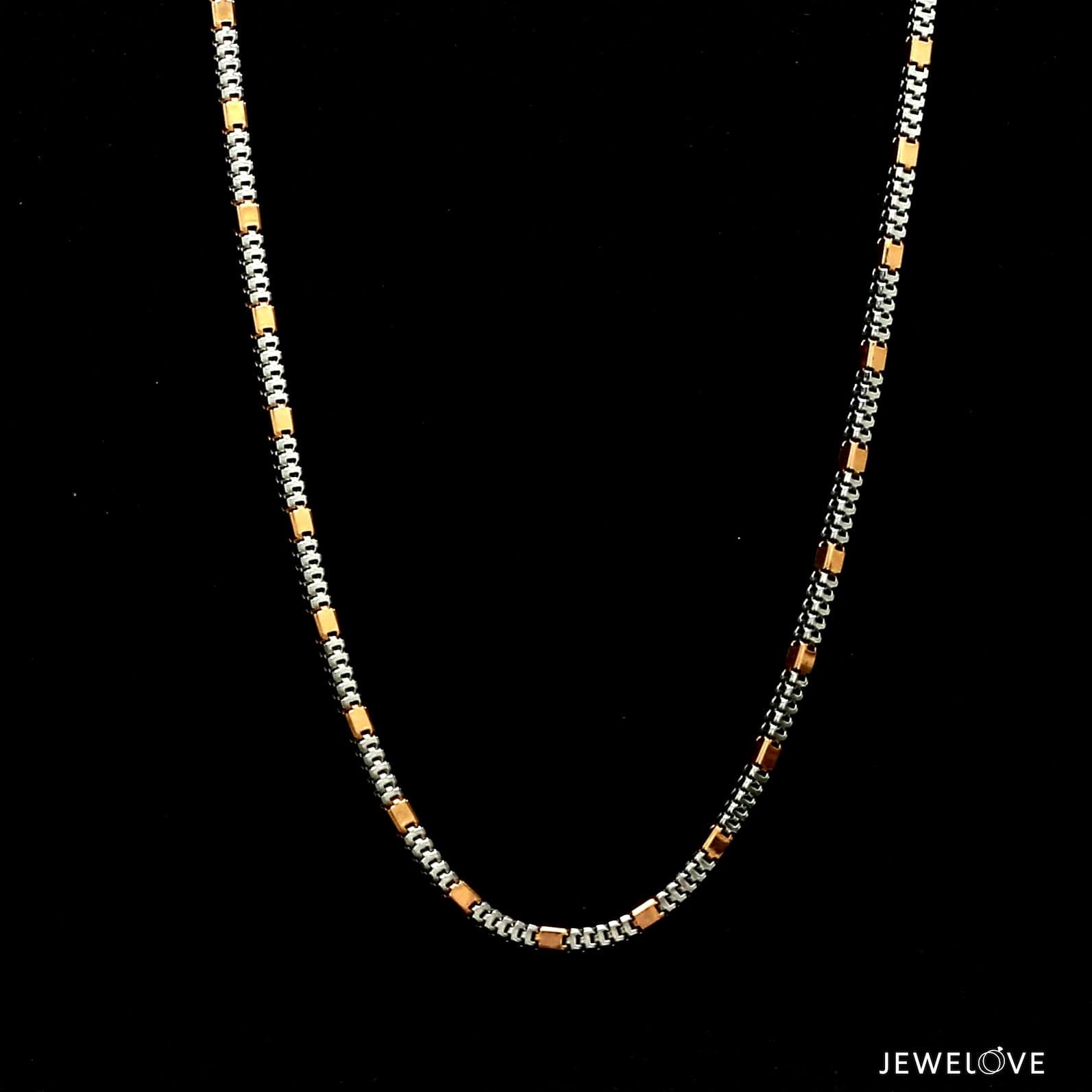 Jewelove™ Chains Platinum Two-Tone Chain for Men JL PT CH 1229