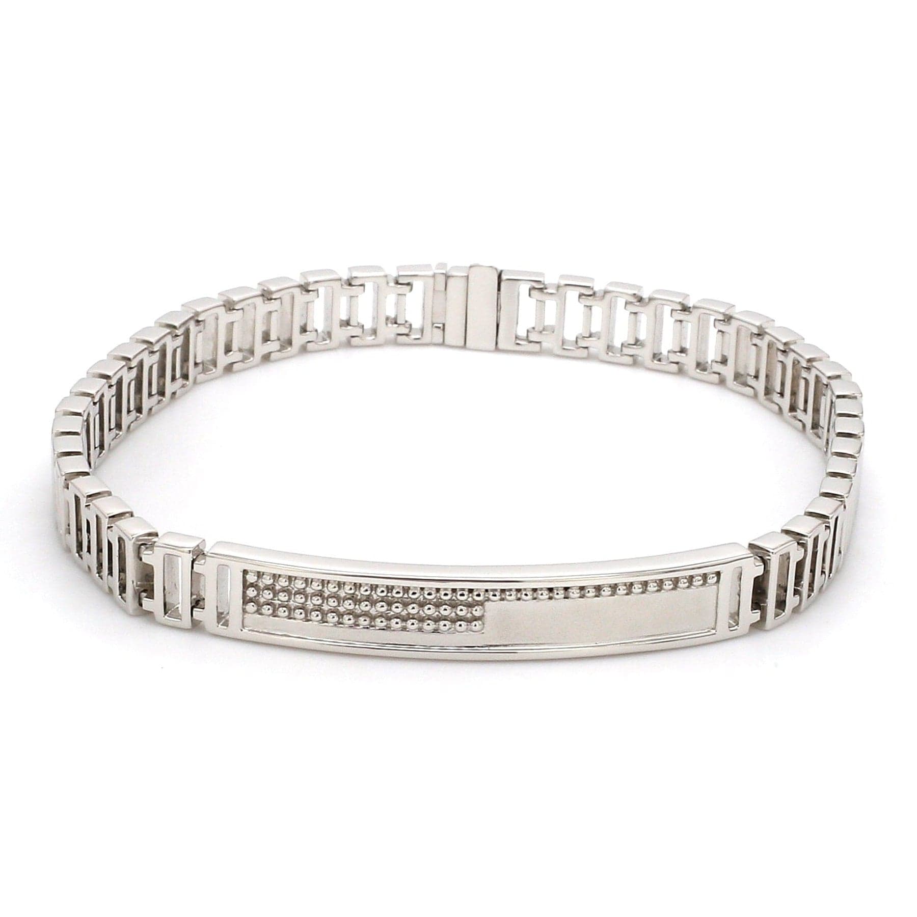 Jewelove™ Bangles & Bracelets Platinum Uni-sex Thin Bracelet JL PTB 740-A