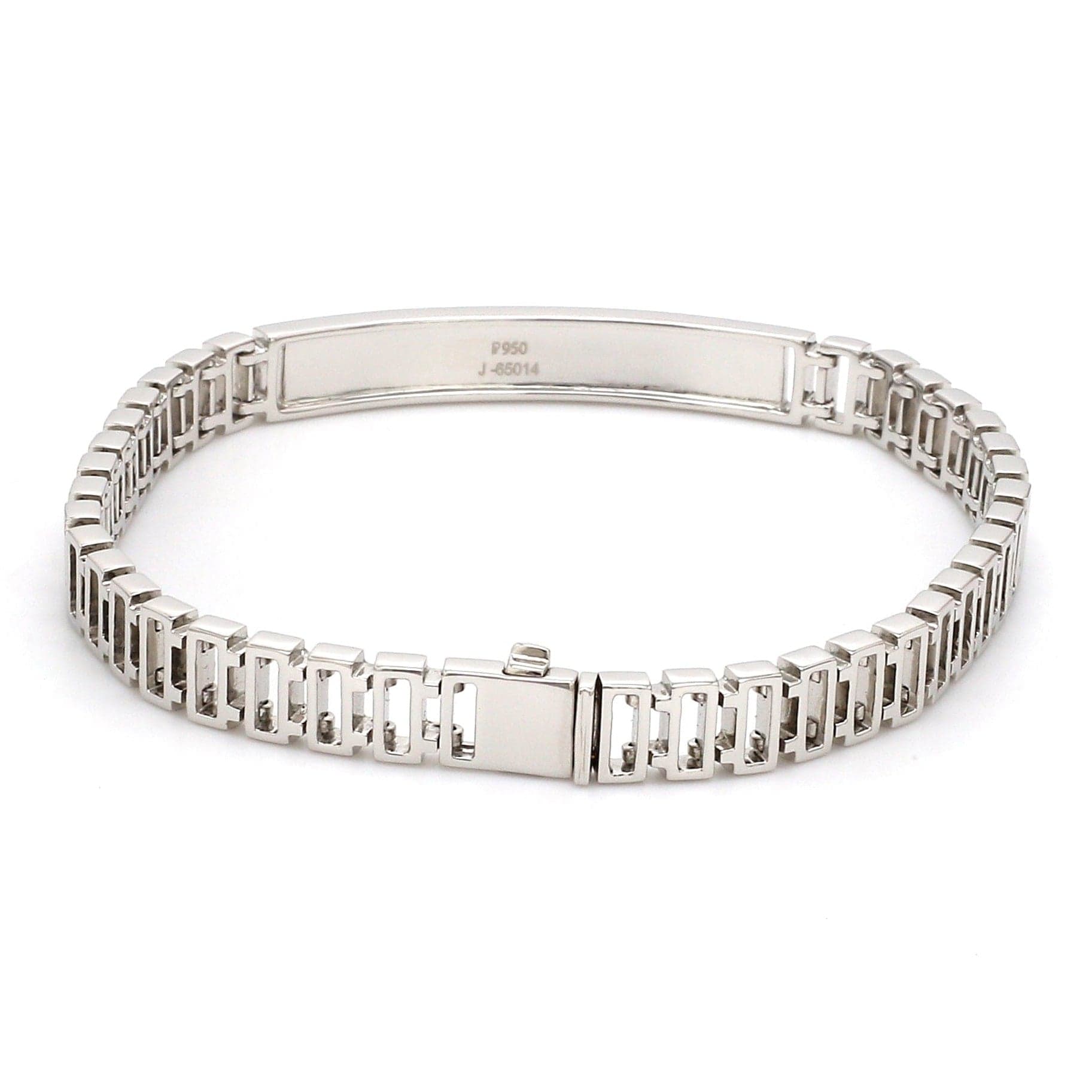 Jewelove™ Bangles & Bracelets Platinum Uni-sex Thin Bracelet JL PTB 740-A