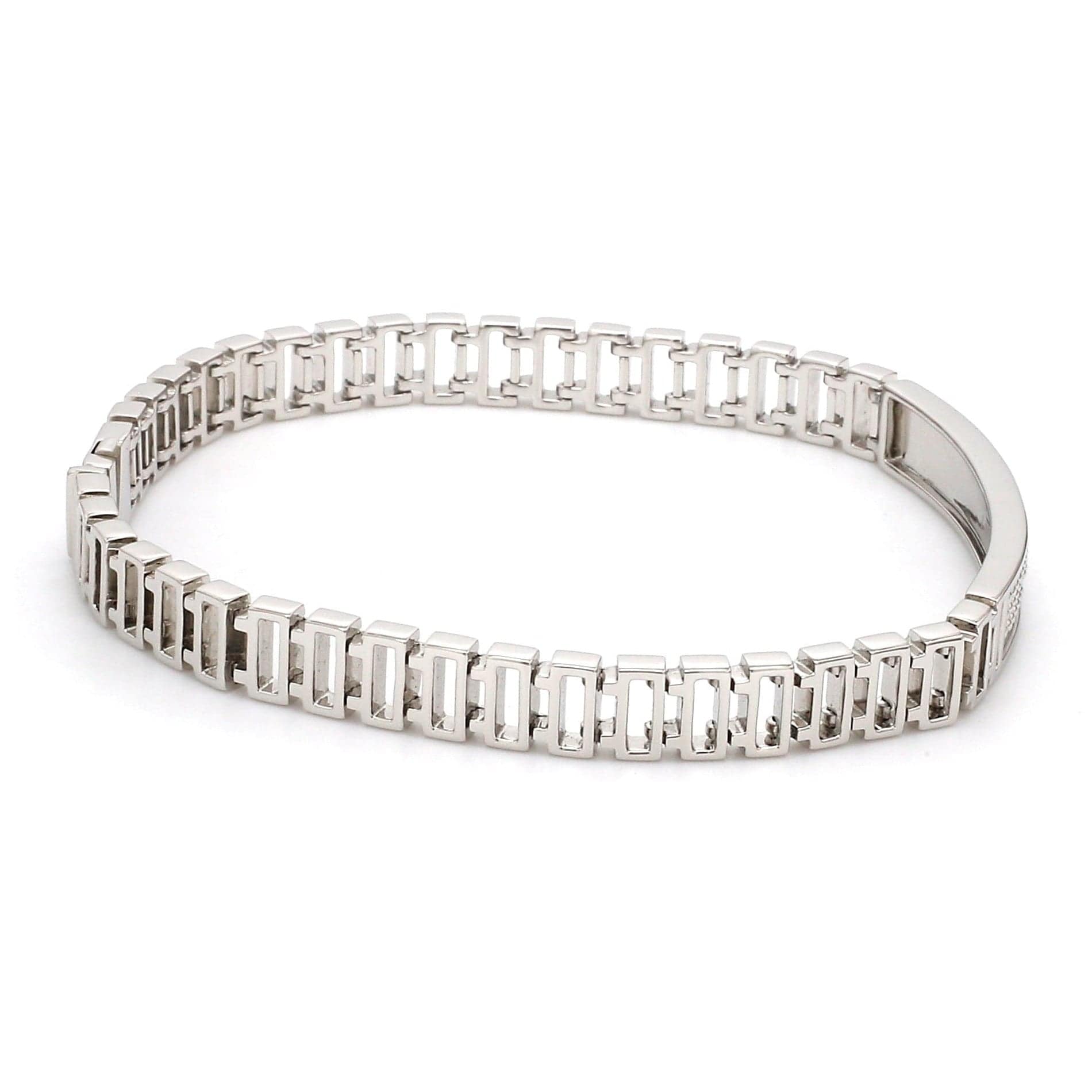 Jewelove™ Bangles & Bracelets Platinum Uni-sex Thin Bracelet JL PTB 740-A