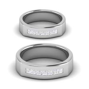 Jewelove™ Rings Both / SI IJ Platinum Unisex Ring with Diamonds JL PT MB PR 134