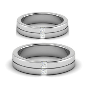 Jewelove™ Rings Platinum Unisex Ring with Diamonds JL PT MB PR 135