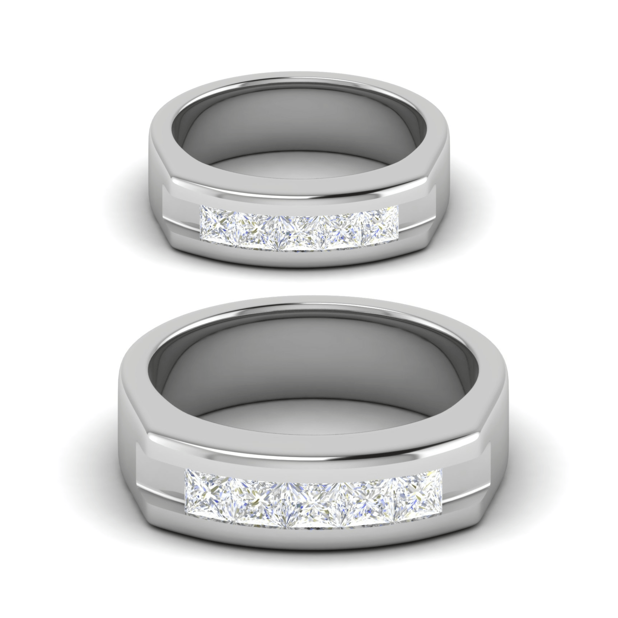 Jewelove™ Rings Both / SI IJ Platinum Unisex Ring with Diamonds JL PT MB PR 139