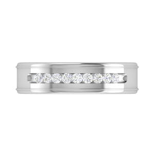 Jewelove™ Rings Platinum Unisex Ring with Diamonds JL PT MB RD 140