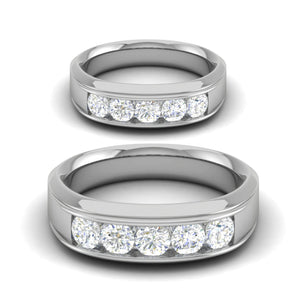 Jewelove™ Rings Both / VS J Platinum Unisex Ring with Diamonds JL PT MB RD 146