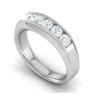 Jewelove™ Rings Men's Band only / VS J Platinum Unisex Ring with Diamonds JL PT MB RD 146