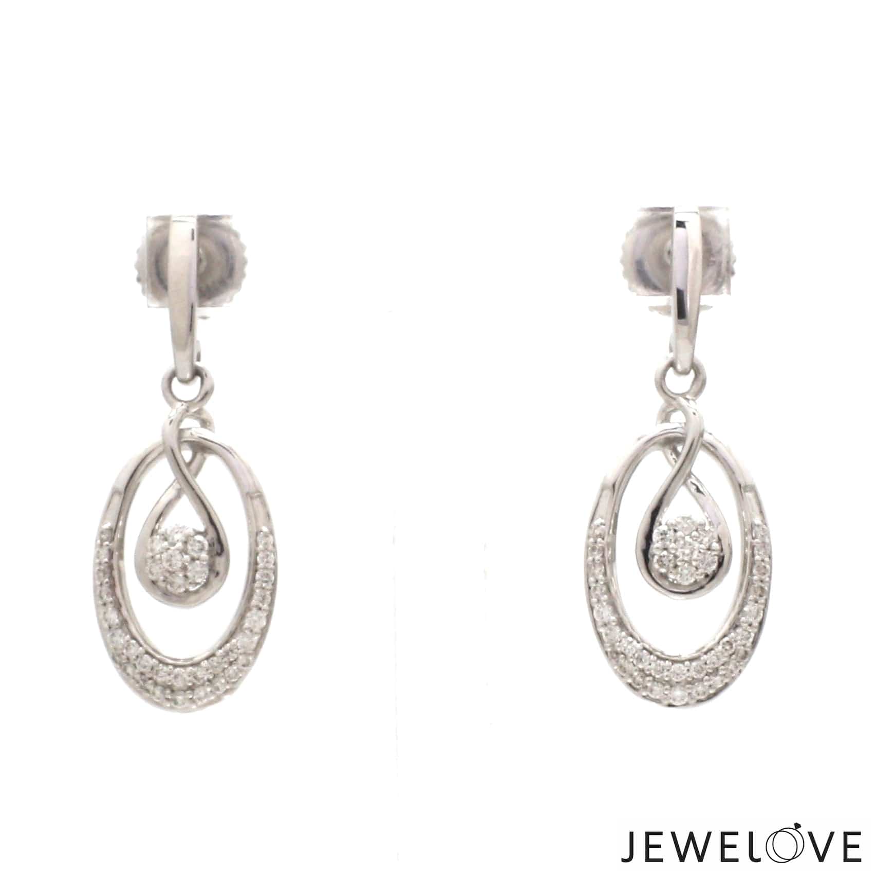 Jewelove™ Pendants & Earrings Platinum with Diamond Pendant Set for Women JL PT P 2444