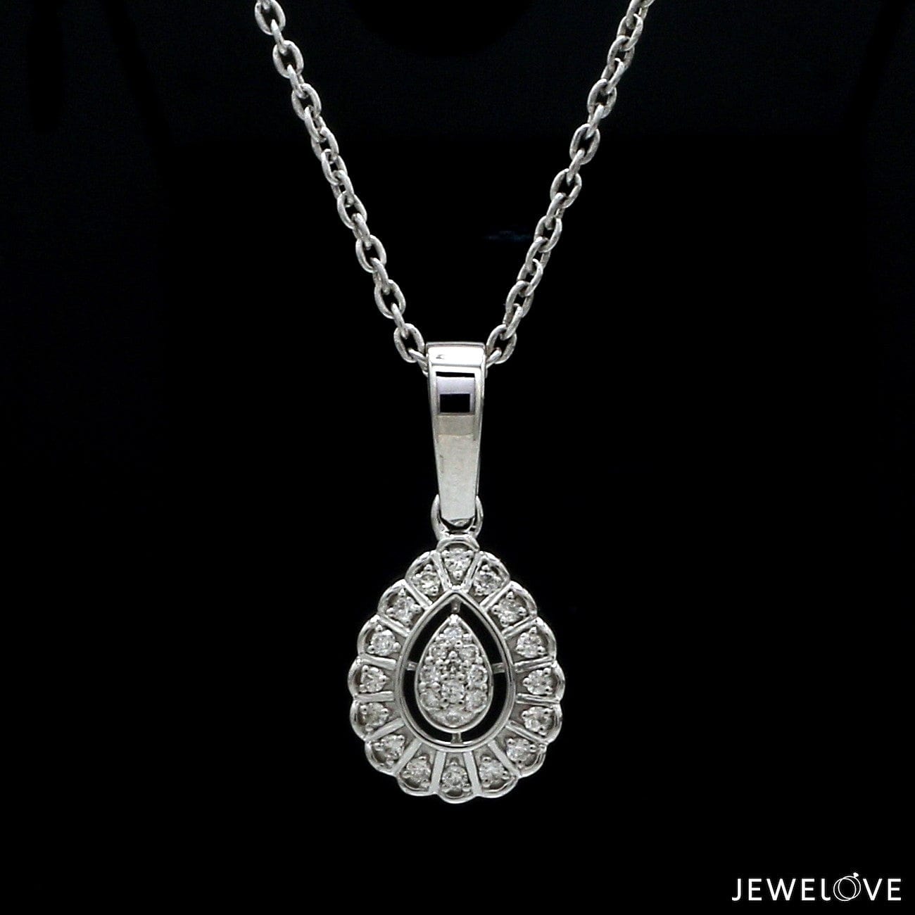 Jewelove™ Pendants & Earrings Platinum with Diamond Pendant Set for Women JL PT P 2448