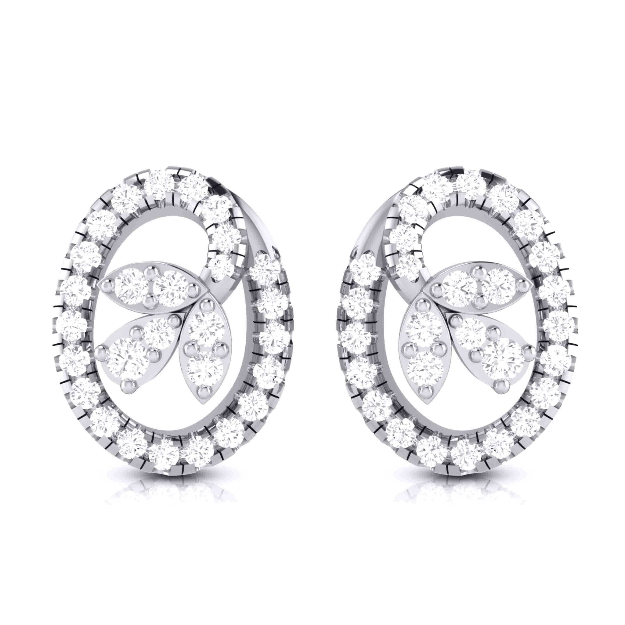 Jewelove™ Pendants & Earrings Platinum with Diamond Pendant Set JL PT P 8