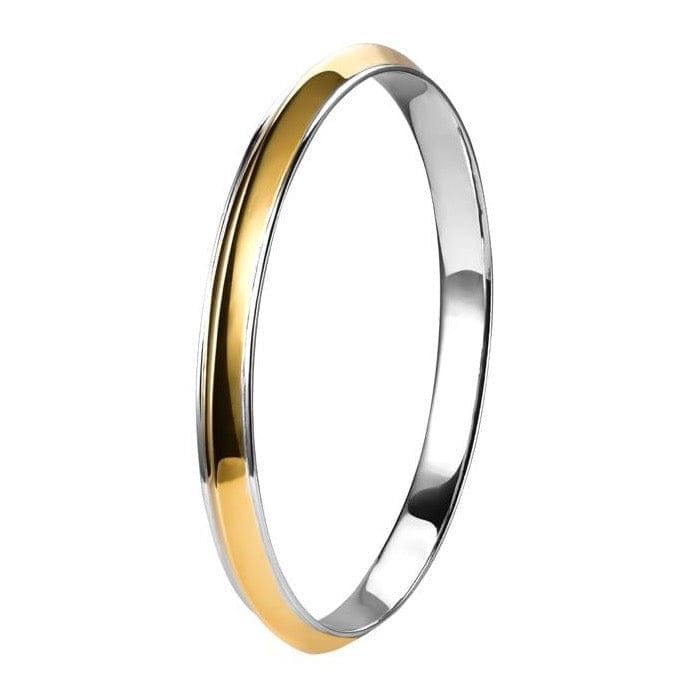 Jewelove™ Bangles & Bracelets Platinum & Yellow Gold Fusion Kada for Men JL PTB 766