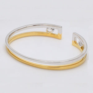 Jewelove™ Bangles & Bracelets Platinum & Yellow Gold Open Kada for Men JL PTB 625-Yellow