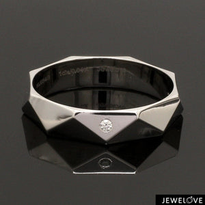 Jewelove™ Rings Poles Apart Designer Platinum Couple Rings with Diamonds JL PT 957