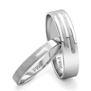 Jewelove™ Rings Price Point Plain Platinum Love Bands SJ PTO 234