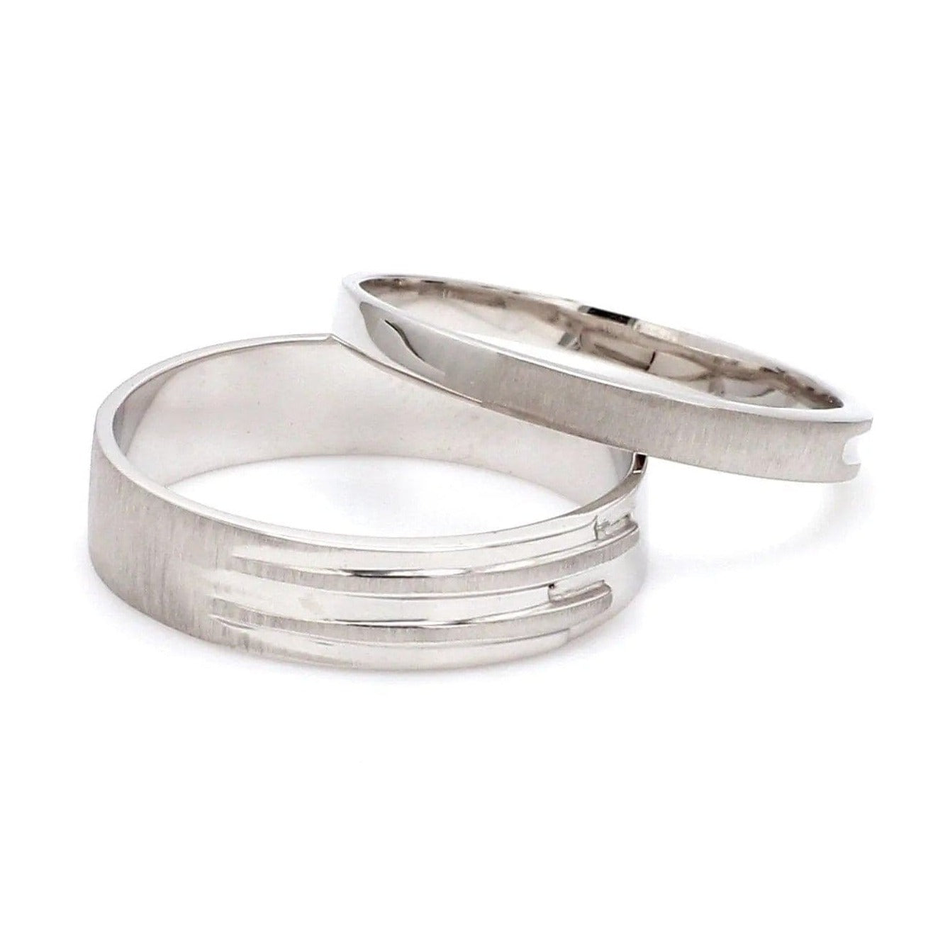 Jewelove™ Rings Price Point Plain Platinum Love Bands SJ PTO 234