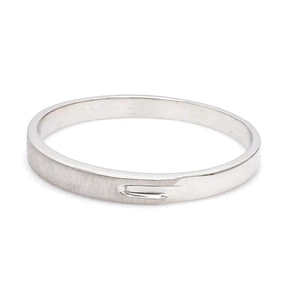 Jewelove™ Rings Price Point Plain Platinum Love Bands SJ PTO 234