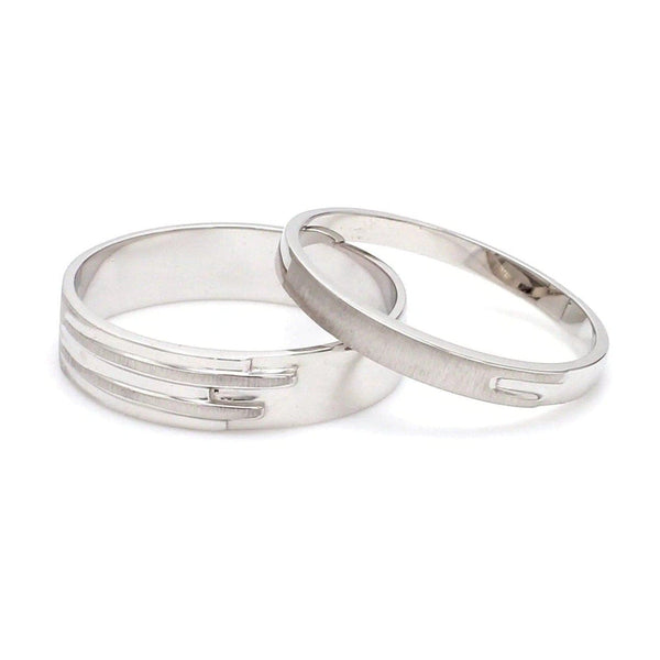 Jewelove™ Rings Price Point Plain Platinum Love Bands SJ PTO 234