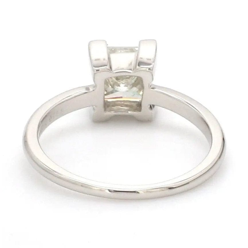 Jewelove™ Rings Women's Band only Princess Cut Solitaire Platinum Ring with 4 Prongs JL PT 440